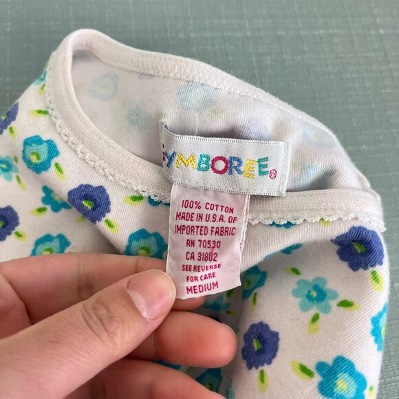 Vintage Gymboree Blue Floral Shirt Medium 3T/4T - Picture 4 of 7